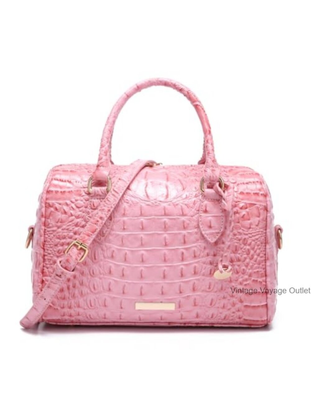 Vegan Leather Crocodile Embossed Women's Top Handle Tote Shoulder Purse